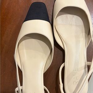 RAYE Cream and Black Heels